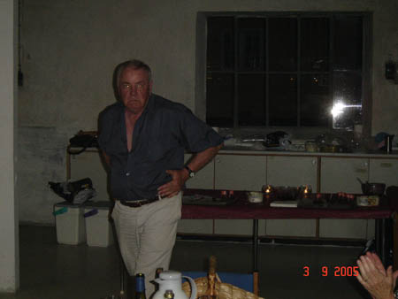 01417 BARRY WAITE DOING HIS HAKA AT AARHUS