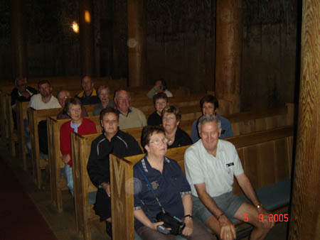 01459  GROUP INSIDE THE STAVE CHURCH