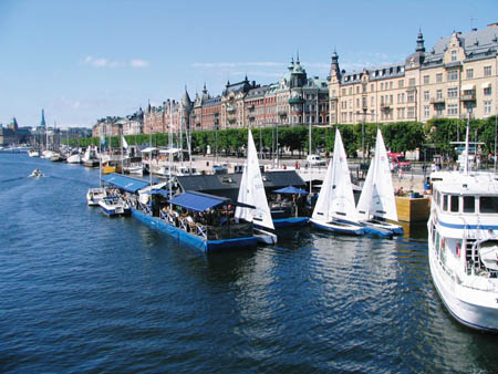 Stockholm near where we had lunch